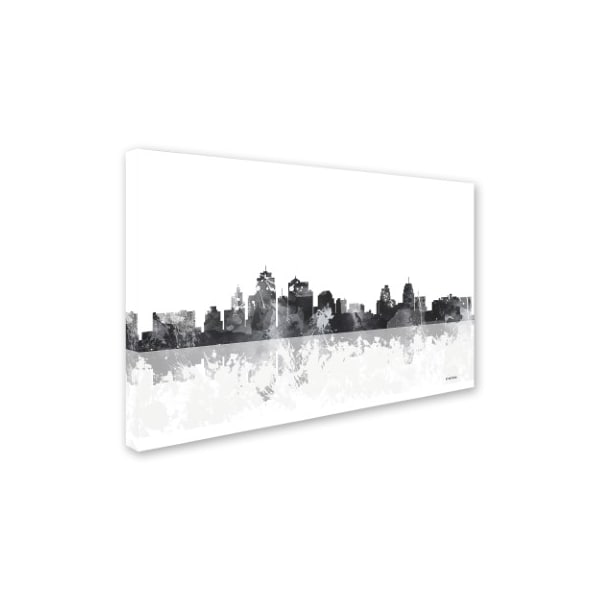 Marlene Watson 'Kansas City Missouri Skyline' Canvas Art,16x24